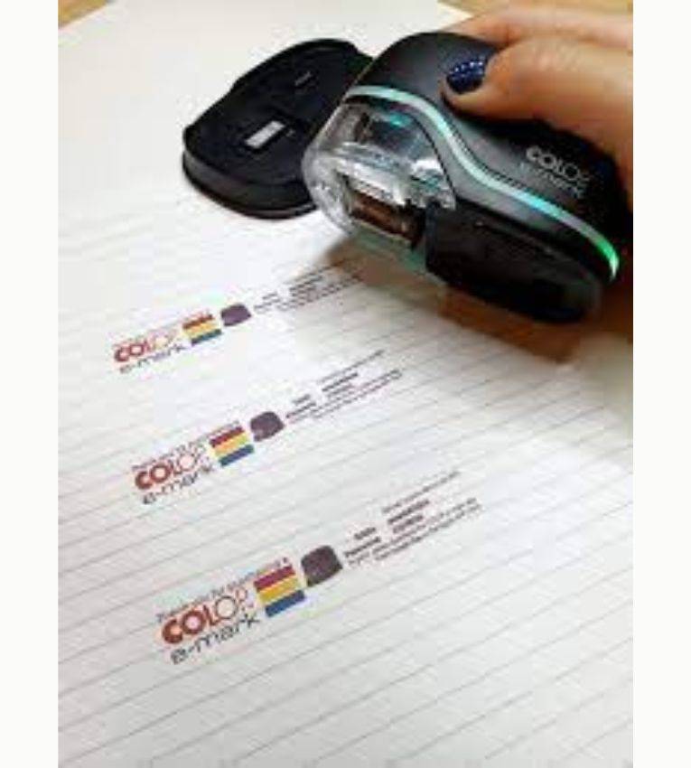 COLOP e-mark 600 dpi Portable Mobile Main Imprimante (600 mAh Li-Ion Batterie/Wi-Fi) Multiple colore Impression